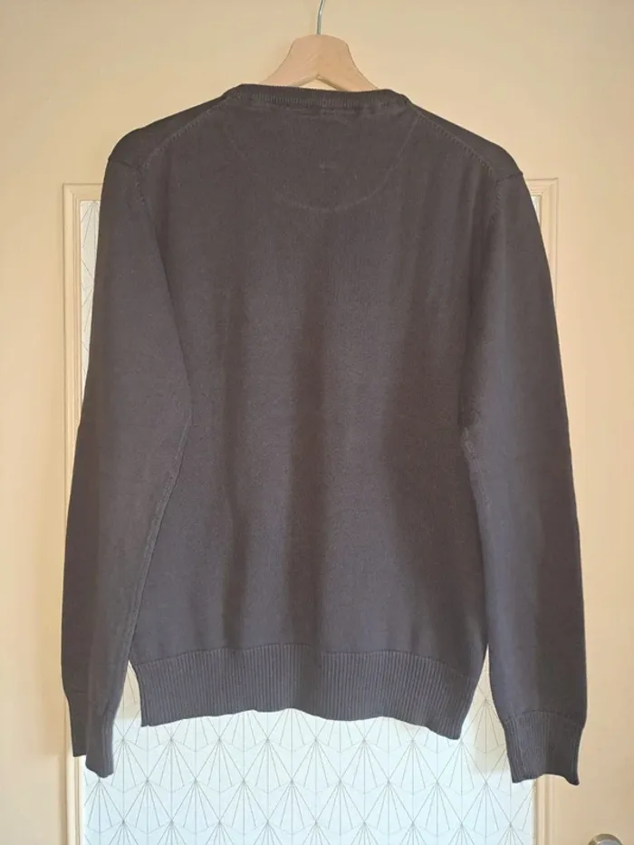 Pull homme marron tout doux Volapié L tbe - photo numéro 4