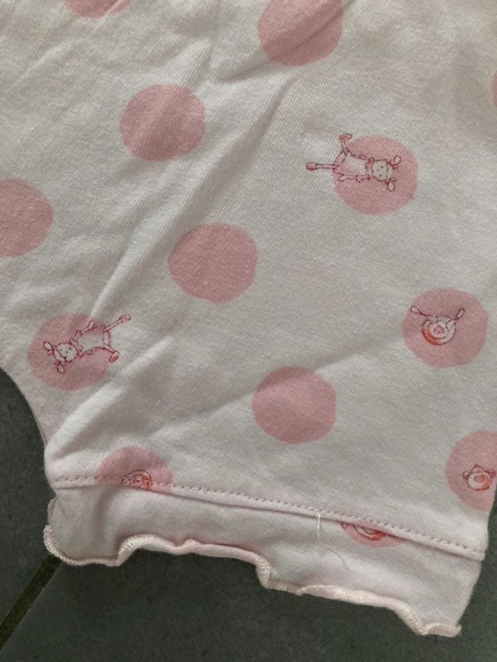 Lot ensemble barboteuse Combishort short vêtement été bébé fille 6 mois - photo numéro 3