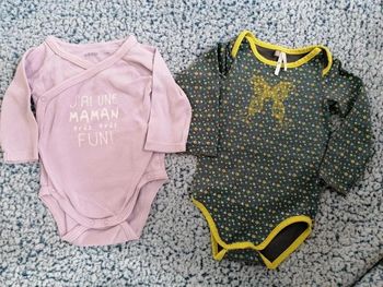 Lot de 2 Bodys fille taille 9 mois