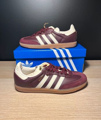Adidas Samba OG Maroon Gold Metallic 36