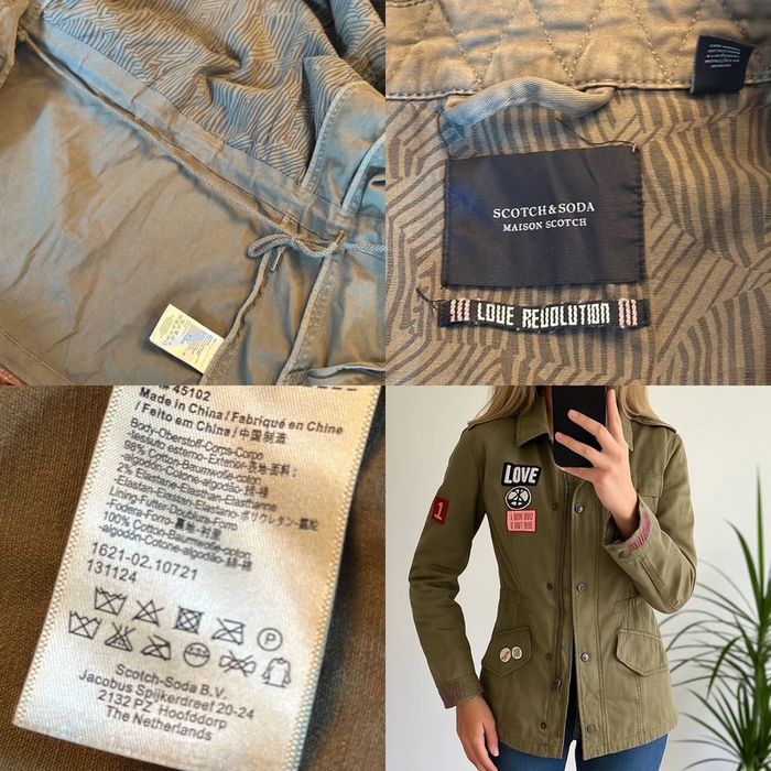 Parka kaki brodée Maison Scotch T38 - photo numéro 11
