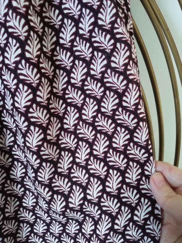 Pantalon fluide H&m bordeaux T36 - photo numéro 3