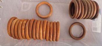 Anneaux rideaux bois 