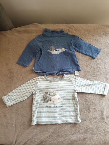 Lot tee shirts manches longues 9 mois