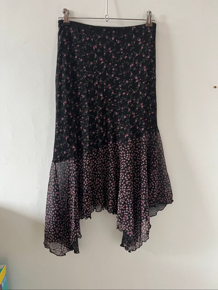 Jupe noir à fleur