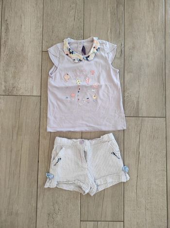 Ensemble fille mauve sergent major 4 ans