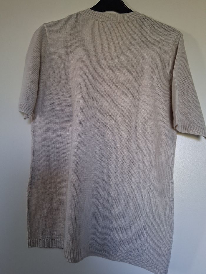 Pull manches courtes beige " t- 38" - photo numéro 2