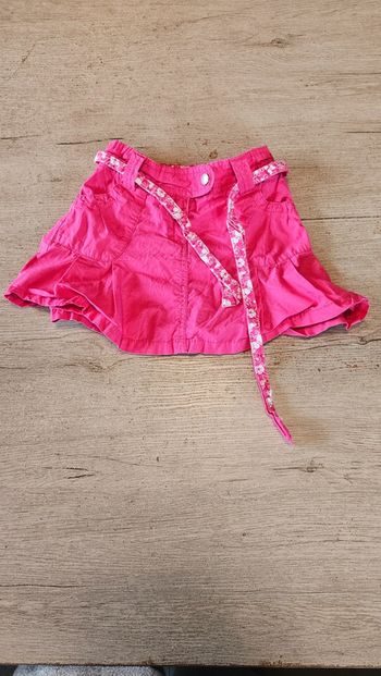 Jupe courte légère fushia, ajustable à la taille avec ceinturz, Palomino, 5 ans, nickel