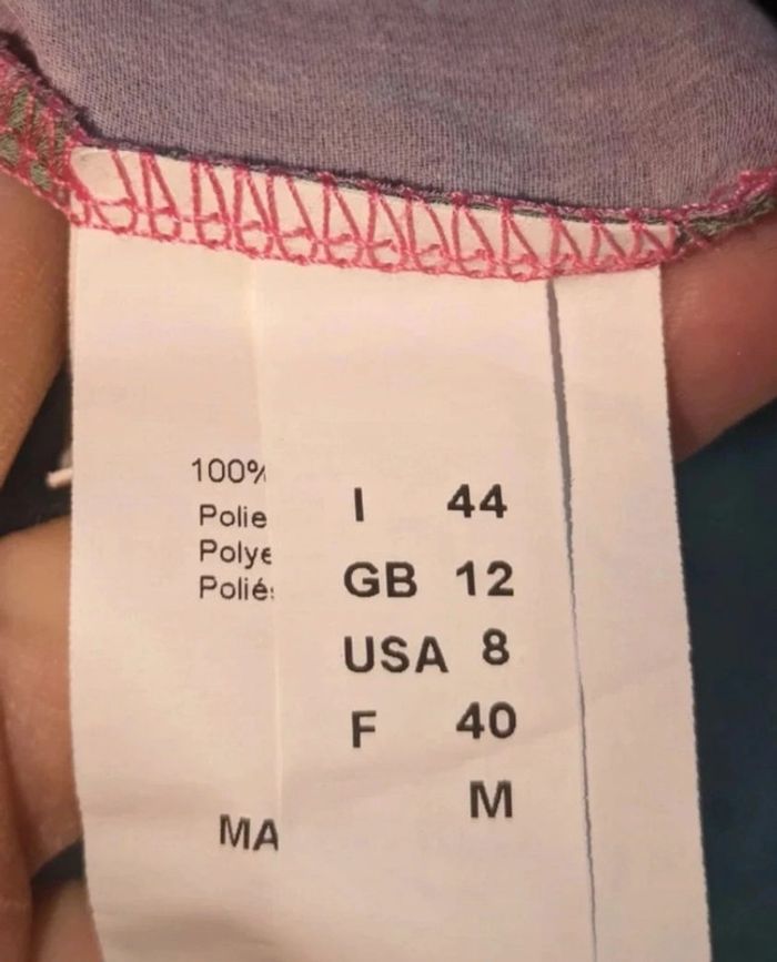 Neuf Magnifique Blouse multicolore en voile femme taille l 40 - photo numéro 6