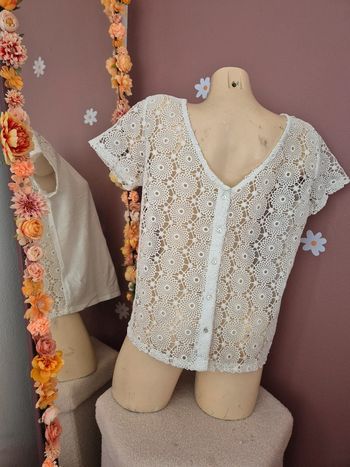 Blouse blanche dentelle