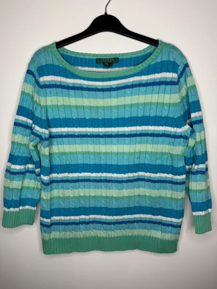 💚 pull torsadé Lauren / Ralph Lauren - multicolore - TM 💚 - photo numéro 2