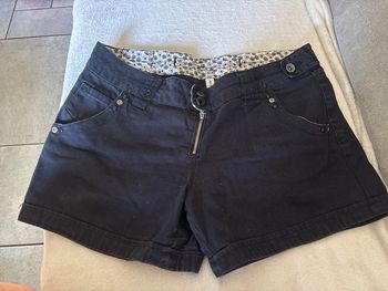 Short en jean noir taille 42