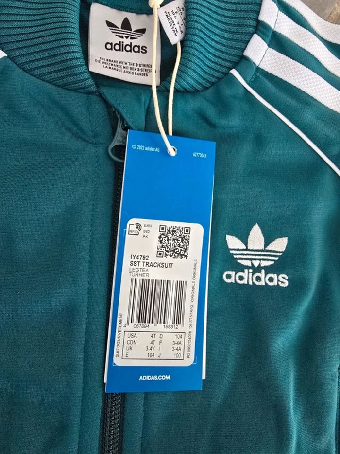 Magnifique Ensemble Adidas vert/turquoise - photo numéro 5