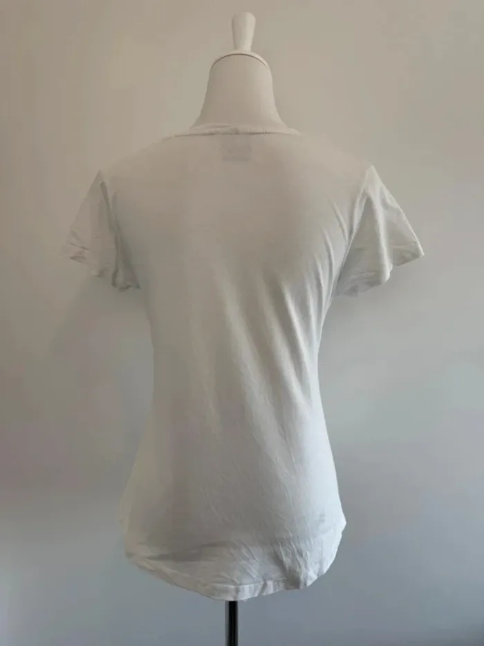 T-shirt Tommy Jeans femme blanc taille S très bon état - photo numéro 3