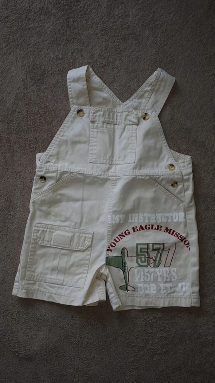 Lot Salopettes été garçon 12 mois - photo numéro 2