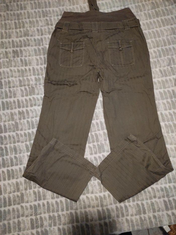 Pantalon jambes larges marron grossesse maternité Kiabi taille 38 - 40 - photo numéro 5