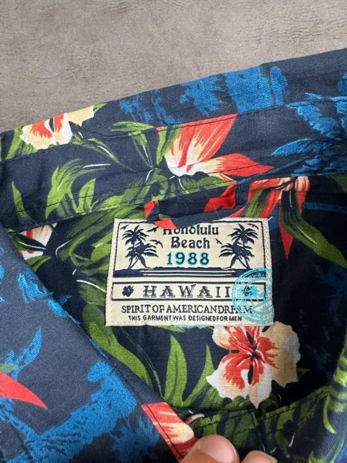 Chemise Vintage Y2k à motifs Fleurs style Hawaïen Taille M - photo numéro 6