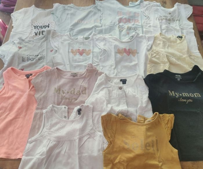 Lot 14 t-shirts Kiabi 18 mois