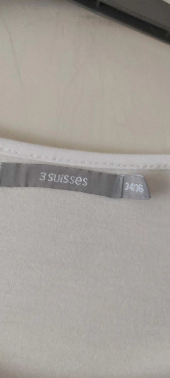 💐t-shirt manche 3/4 - Pull & Bear - taille 34/36-  neuf juste lavé 💐 - photo numéro 3