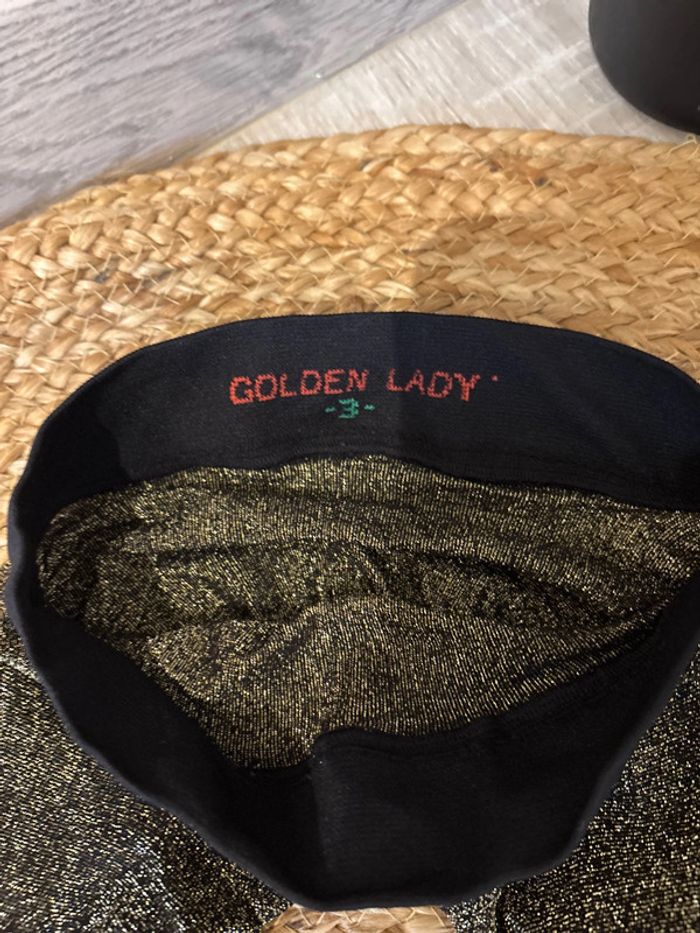 Collant femme pailletée golden lady taille 3 - photo numéro 3