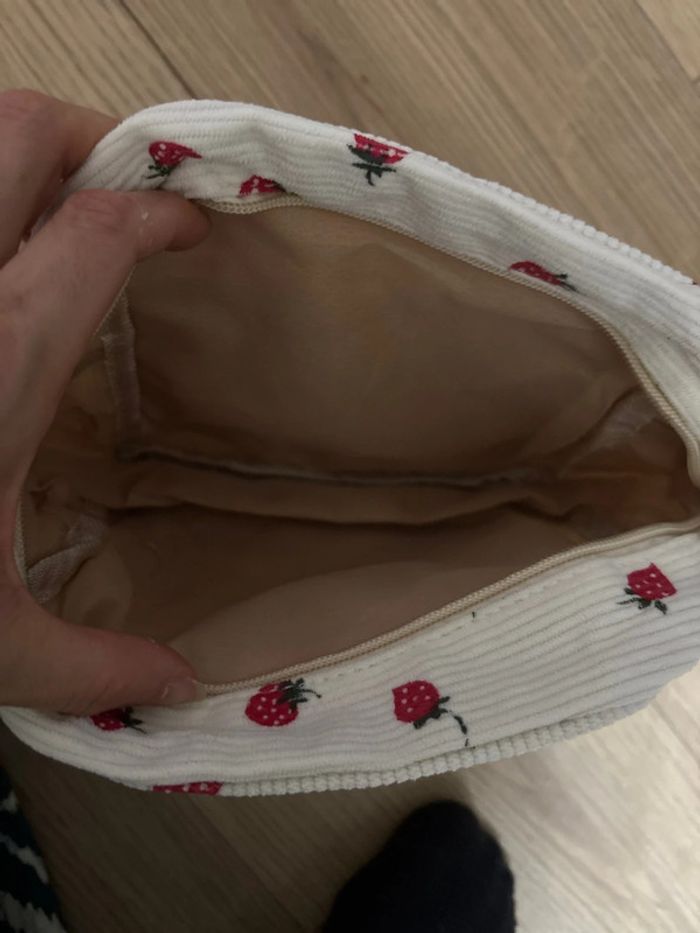 Sac velours fraise - photo numéro 8