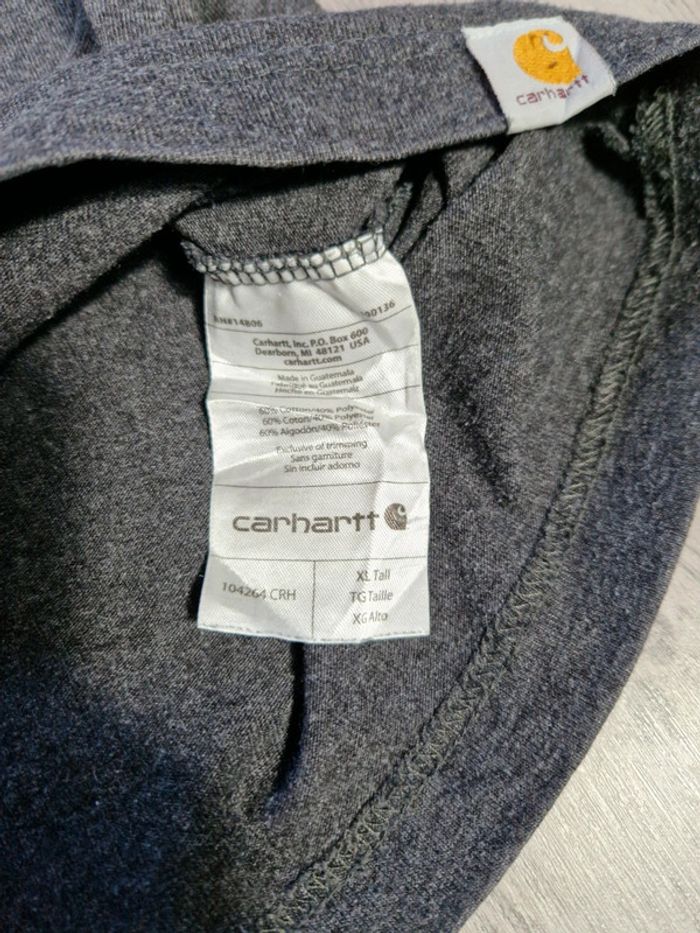 T-shirt Carhartt Relaxed Fit Gris Foncé Taille XL Tall Homme - photo numéro 5