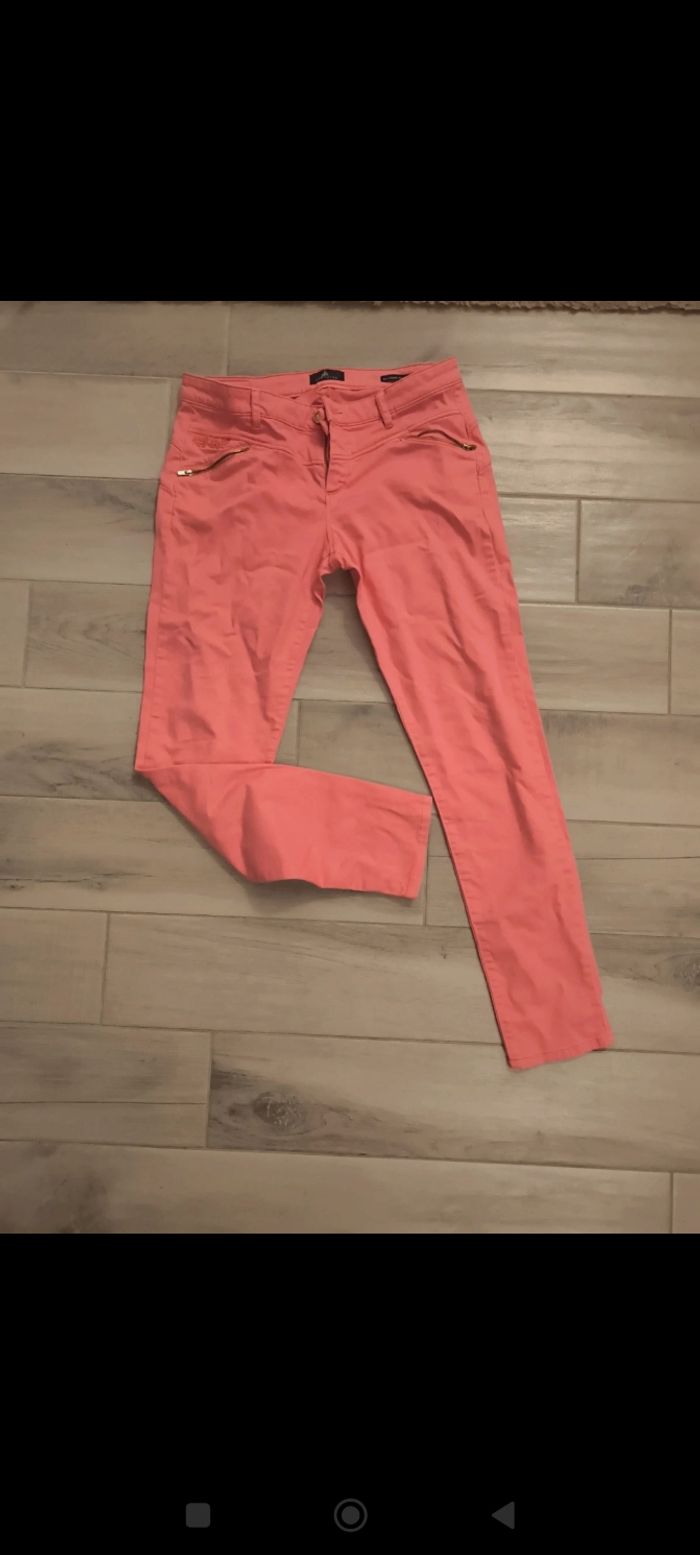 Pantalon 7/8eme corail