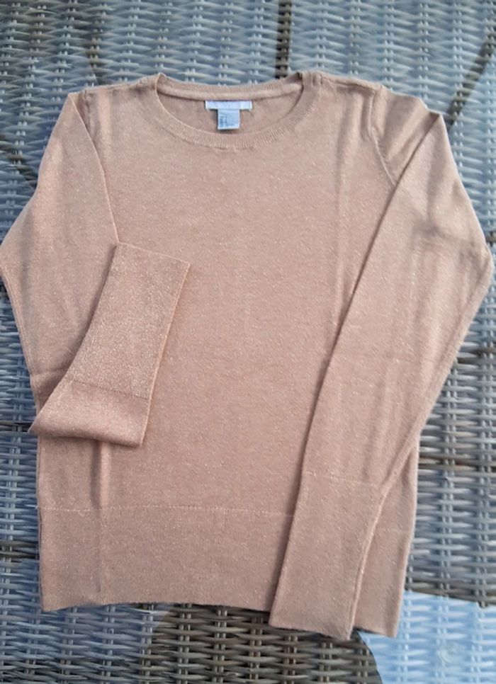Pull rose doré H&M
