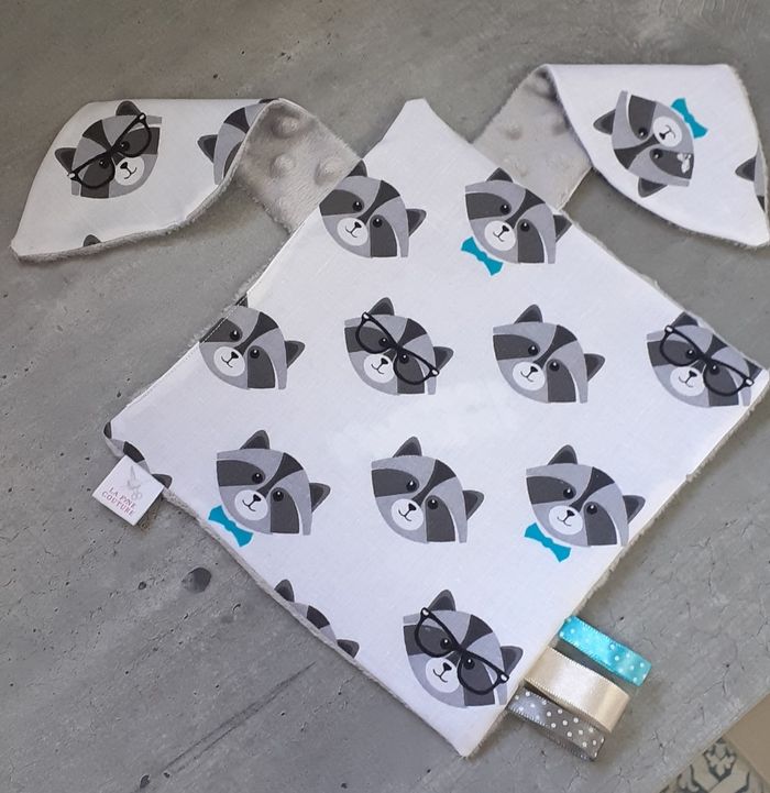 Doudou plat oreilles de lapin - photo numéro 2