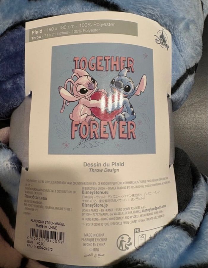 Plaid Disneyland Paris Stitch