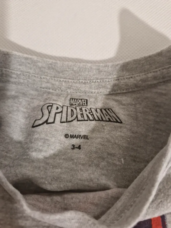 T-shirt manches courtes 3-4 ans Marvel Spiderman - photo numéro 2