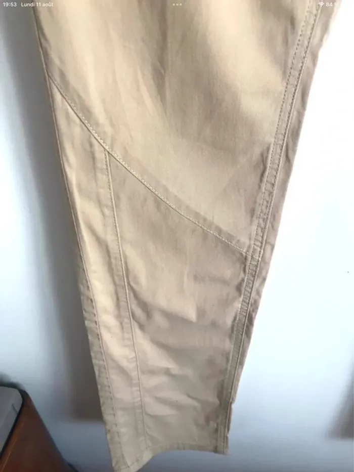 Pantalon Miss Captain léger beige taille 40 - photo numéro 7