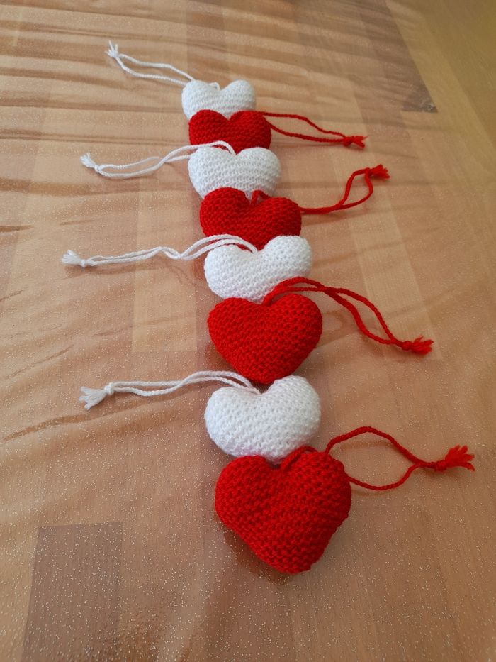 Lot de 8 petits coeurs