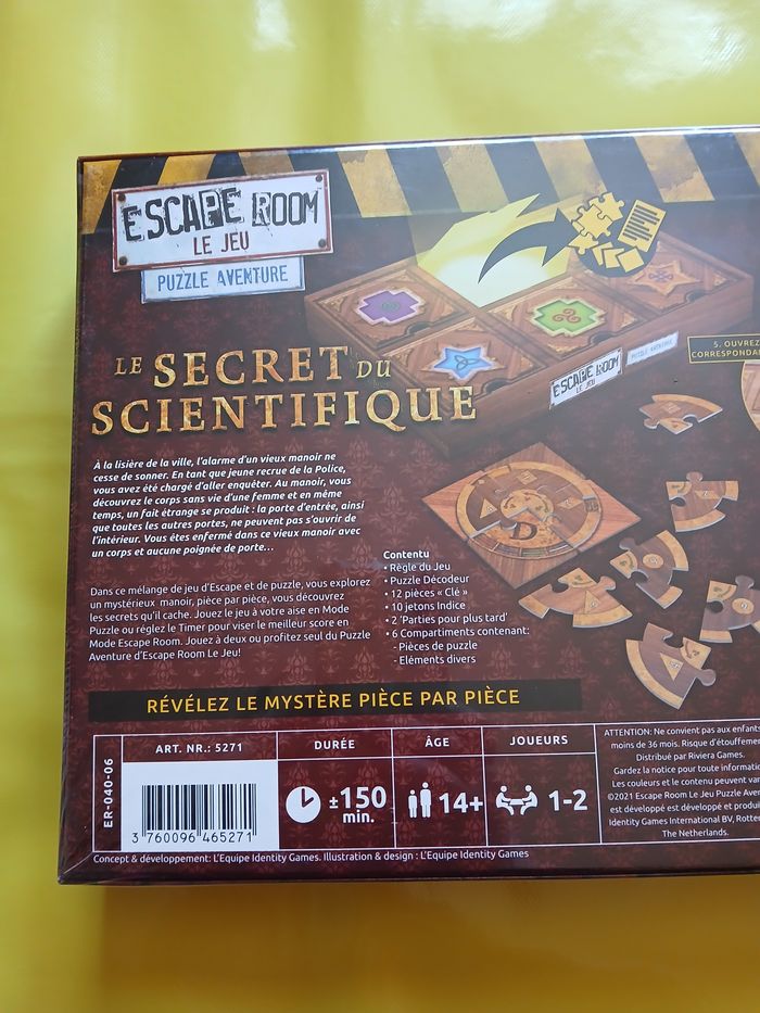 Puzzle escape le Secret du Scientifique riviera games - photo numéro 2