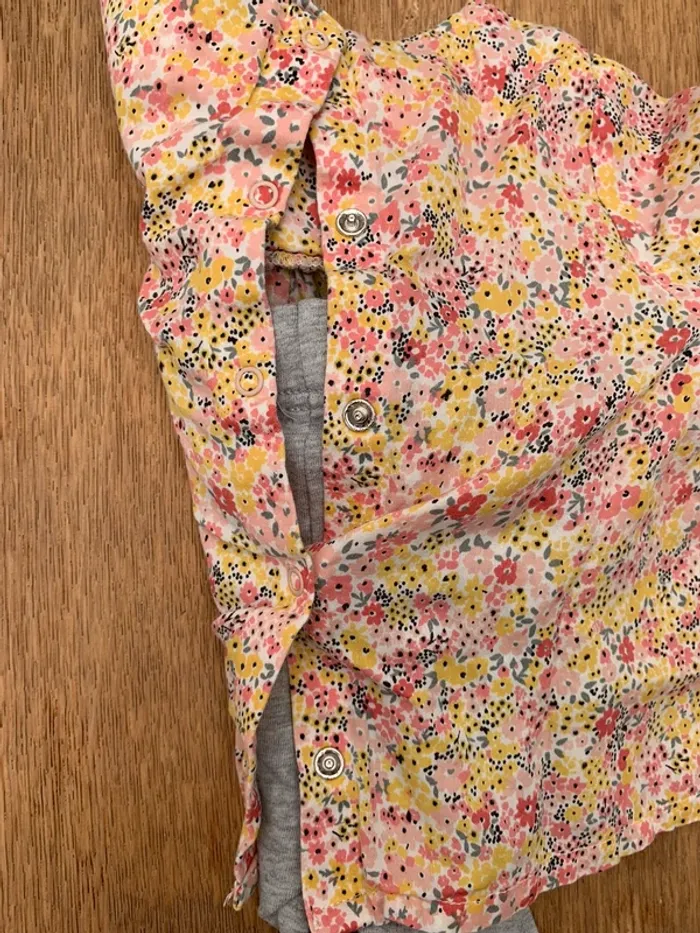 Ensemble blouse fleurie TAO 6 mois - photo numéro 3
