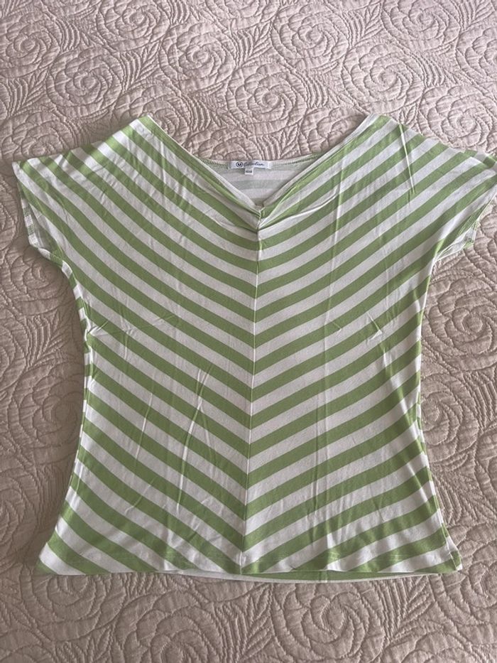 Teeshirt blanc et vert
