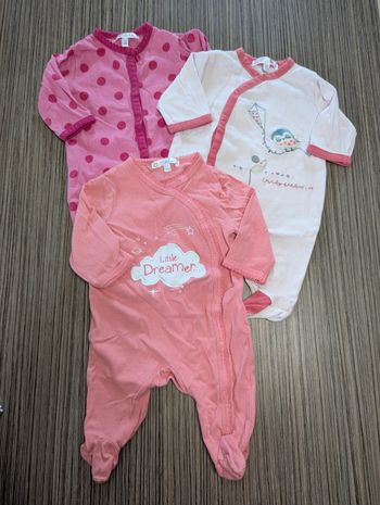 Lot de 3 grenouillères