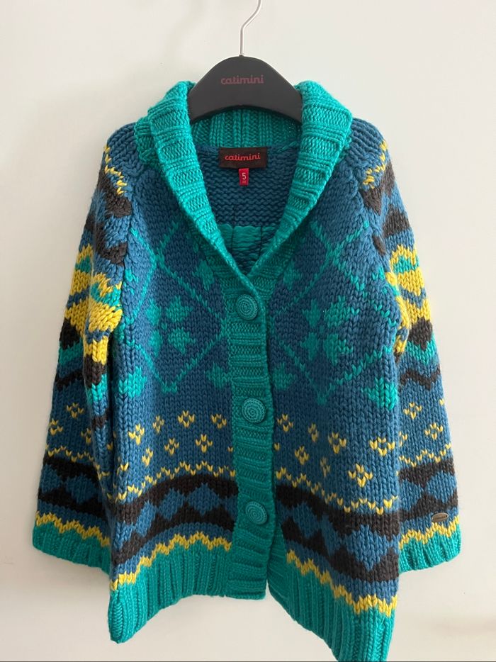Gilet cardigan en laine chaud pour fille