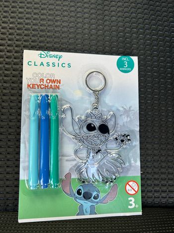 Porte clé à colorier stitch  qui danse neuf Disney