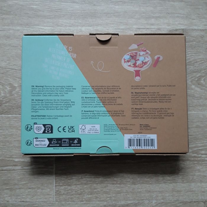 Jouet pizza en bois Vertbaudet NEUF - photo numéro 2