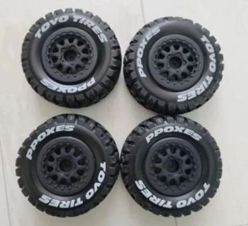 Lot de 4 roues en caoutchouc