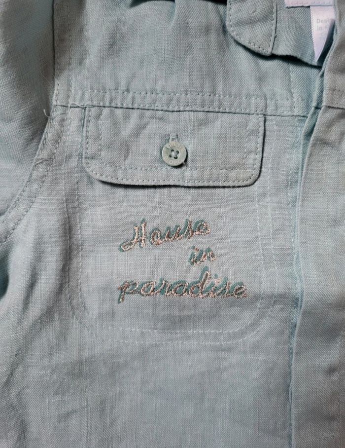 Ensembles 3 pièces Obaïbi bermuda T-shirt chemise 6 mois 67cm - photo numéro 10