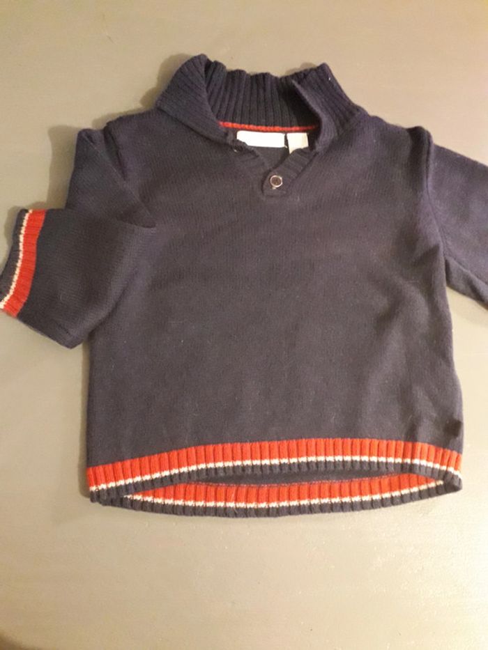 Pull bleu marine Obaibi élégant 6 mois