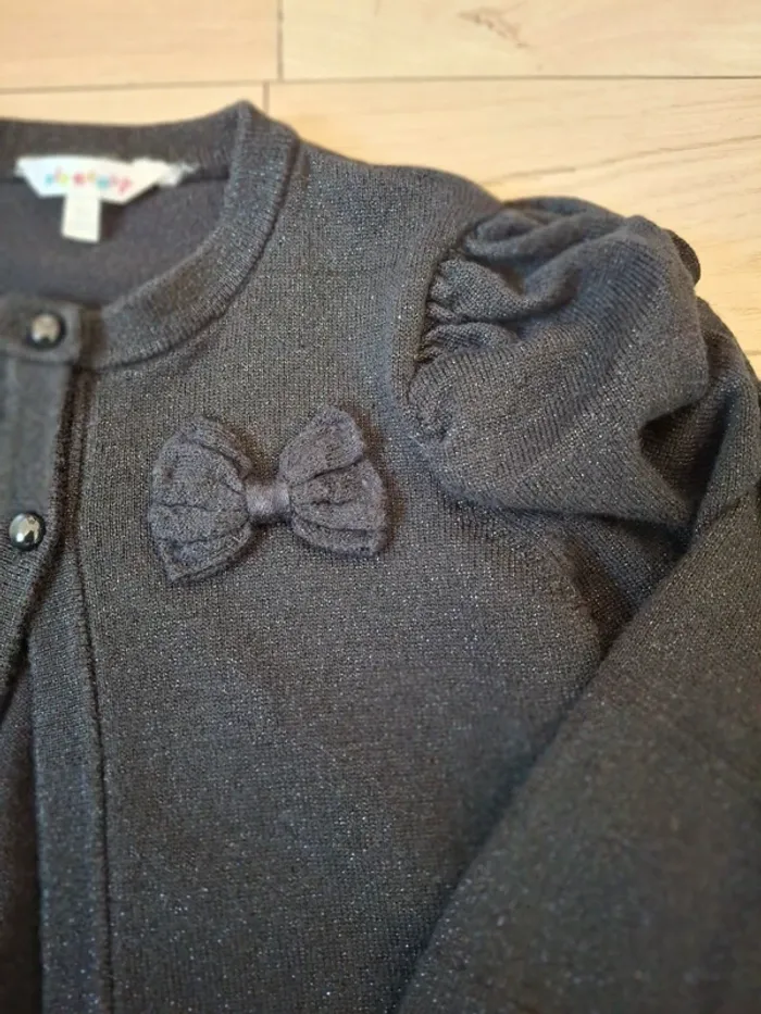 Gilet noir paillettes 5 ans - photo numéro 4