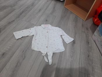 Chemise manches longues à nouer 12 mois