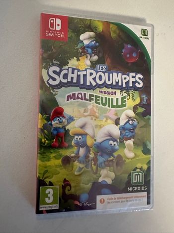Jeu switch les schtroumpfs mission malfeuille neuf avec étiquette sous blister