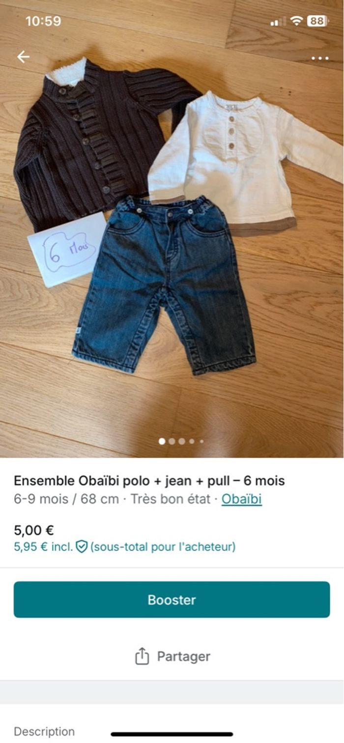 🧸 Lot hiver 6 mois 36 pièces - photo numéro 8