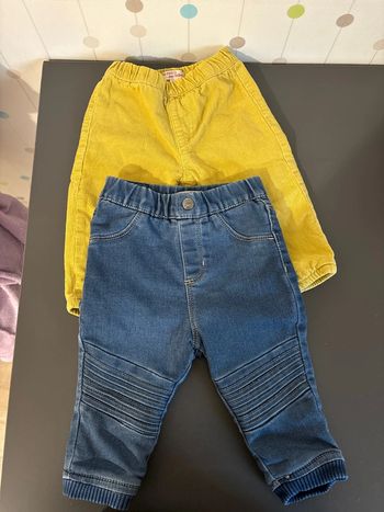 Lot de 2 pantalons Dpam 9mois