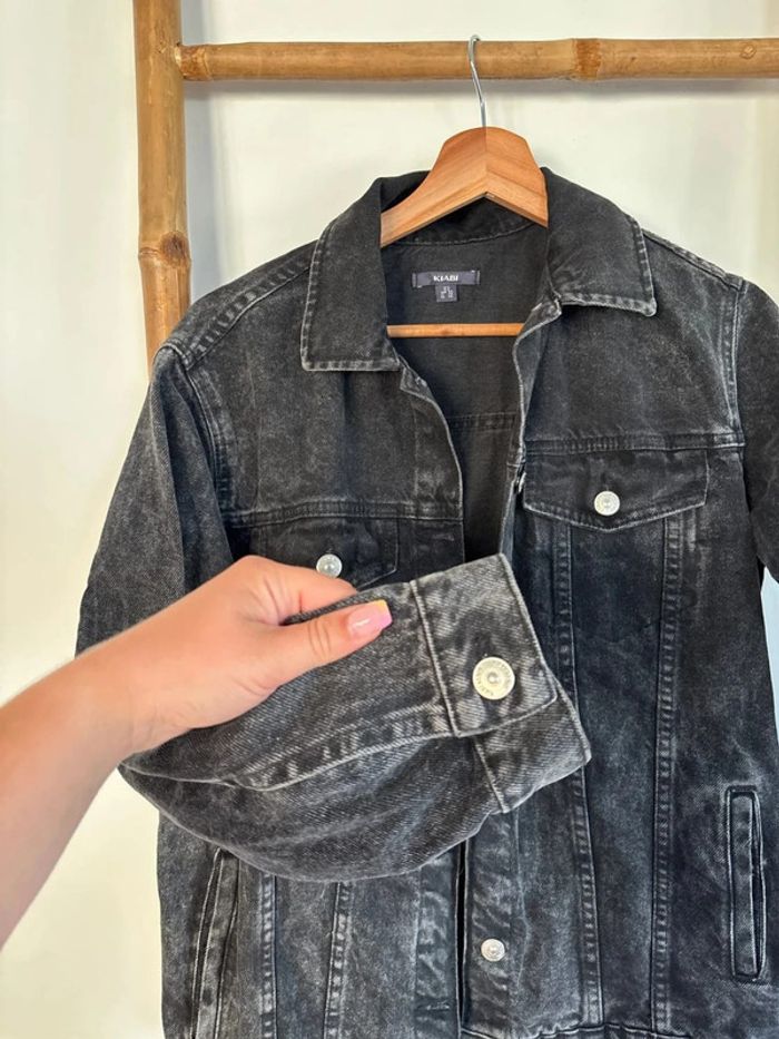 veste en jean noire kiabi taille XS - photo numéro 4