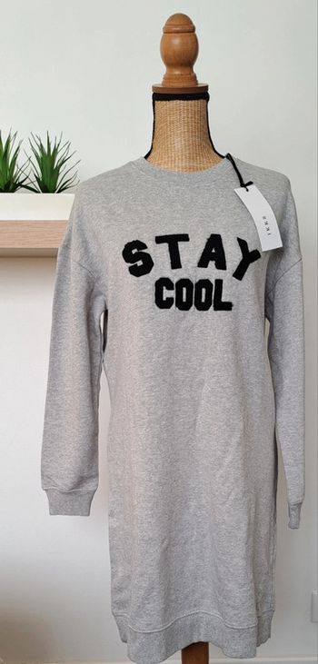 Robe sweat gris chiné IKKS